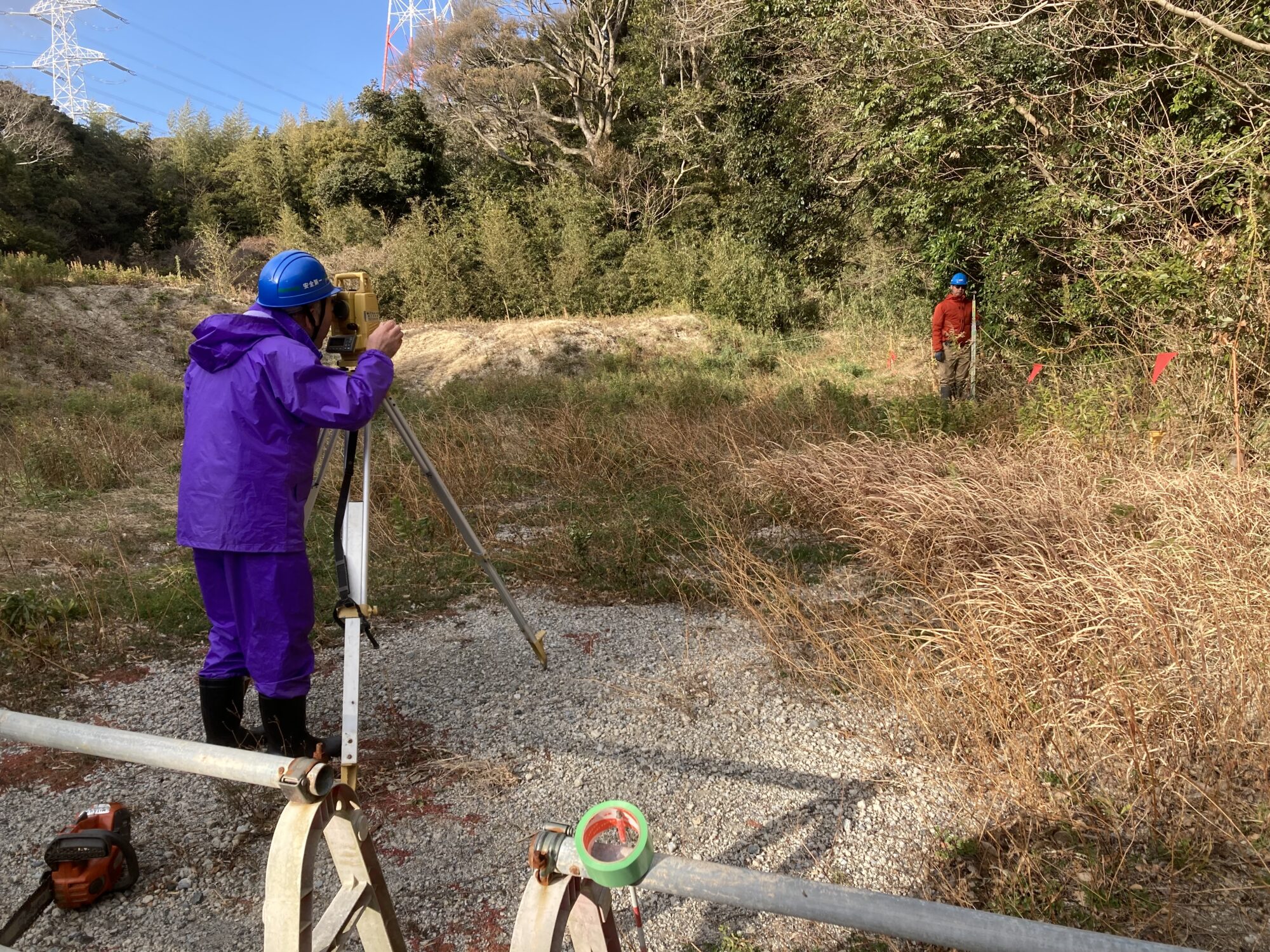 【現地調査レポート】静岡県某所｜蓄電池所造成に向けた測量・現場調査を実施しました